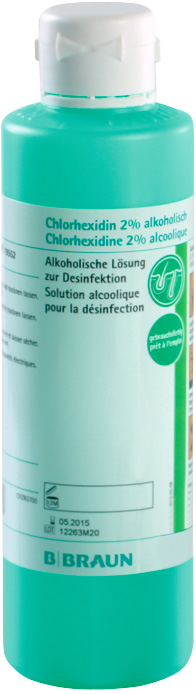 Chlorhexidin 2% Alkohollösung ungefärbt Exp. 26/12